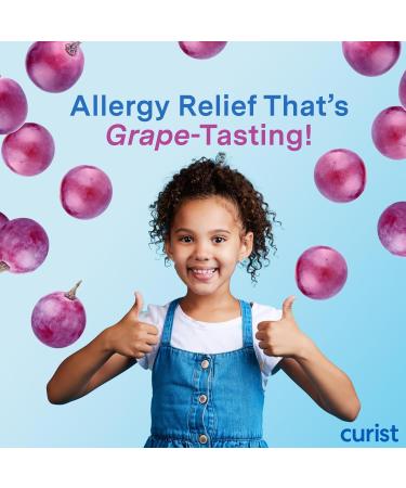 Curist Children's Allergy Medicine Chewable (Kids Loratadine 5mg) 60 Count Grape Flavor - 24 Hour Allergy Relief for Sneezing Runny Nose Itchy Eyes & Throat - Kids Allergy Medicine Chewable Tablets 60 Count (Pack of 1) - Buy Online on GoSupps.com