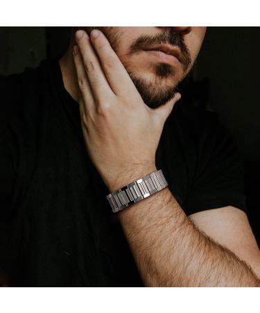 Buy Jeroot 4000 Gauss Titan Magnetic Arm Band for Men | Extra Strong Silver Magnet Bracelet | Energetix Quality - Buy Online on GoSupps.com