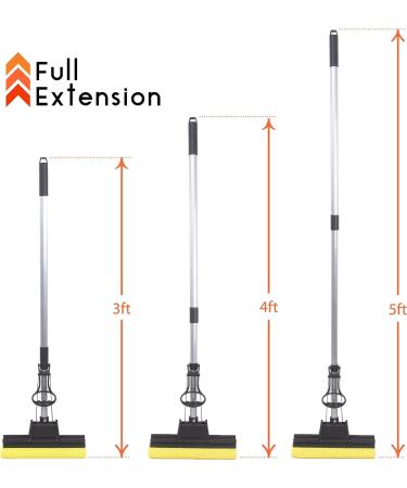 Professional Double Roller Sponge Foam Mop - Super Absorbent - Buy Online on GoSupps.com