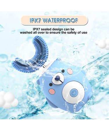 Kids Electric Toothbrush  U-Shaped Ultrasonic Toddler Automatic Toothbrush with Six Smart Modes Auto Whitening Toothbrush IPX7 Waterproof Design for Children Kids Toddler 2-7 Years (Blue) 1-bule - Buy Online on GoSupps.com
