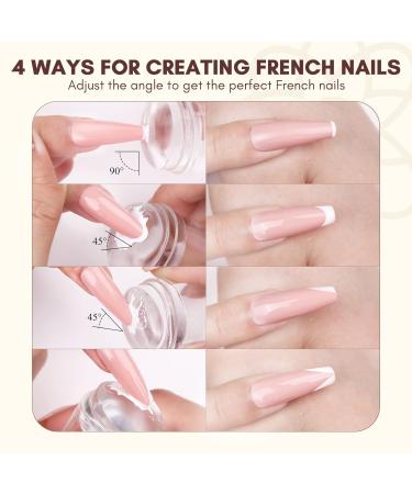 Saviland Nail Stamp Set - French Nail Art Stamper Kit with Silicone Tools for DIY Manicure - Perfect for Nail Polish & Tips - Buy Online on GoSupps.com