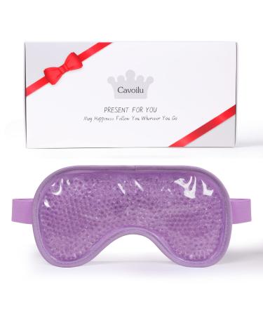 Cavoilu 2Pack Gel Eye Mask for Dark Circles & Puffiness - Hot & Cold Cooling, Reusable, Stress Relief - Purple - Buy Online on GoSupps.com