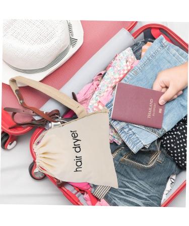 Mikinona 2pcs Hair Dryer Storage Bag Hair Dryer Holiday Travel Bathroom Hairdryers Travel Pouch Beige Fabric - Buy Online on GoSupps.com