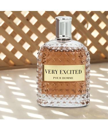 Men's Cologne Very Excited- Eau De Toilette Spray Perfume Fresh Scent 3.4 Fl Oz Daily Used Very Excited Yellow 3.4 Fl Oz (Pack of 2) - Buy Online on GoSupps.com