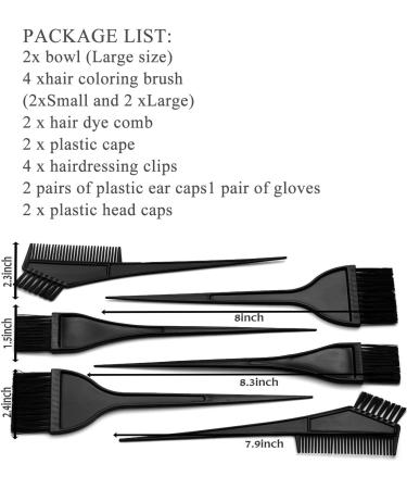 Nylahr 22 Pcs Hair Dye Brush and Bowl Set - DIY Hair Coloring Kit for Salon-Worthy Results - Buy Online on GoSupps.com