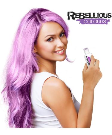 Rebellious Colour Semi Permanent Hair Dye Conditioning vegan cruelty free direct hair colour application 300ml (Ultra-Violet) - Buy Online on GoSupps.com