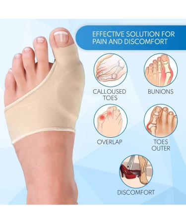 2023 Bunion Corrector Socks for Men & Women | Pain Relief & Support for Hallux Valgus | Silicone Gel Pad - 2 Pairs - Buy Online on GoSupps.com