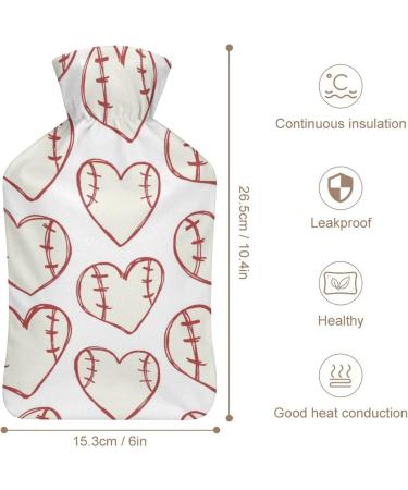 Hot Water Bottle with Lid - Baseball Sport Ball Rubber for Pain Relief Cramps Foot Warmer & Therapy | International Shipping - Buy Online on GoSupps.com