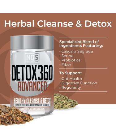 NDS Nutrition Detox 360 Advanced - Complete Cleanse & Detox with Probiotics & Fiber for Gut Health Regularity & Toxin Removal (60 Capsules) - Shop Internationally - Buy Online on GoSupps.com