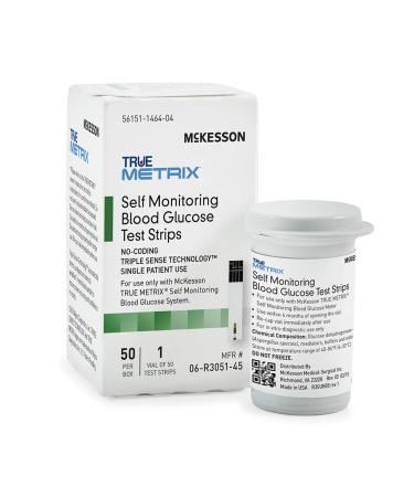 McKesson TRUE METRIX Self-Monitoring Blood Glucose Test Strips 50 Strips 1 Pack 1 Vial (50 Strips) - Buy Online on GoSupps.com