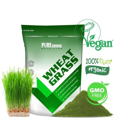Pure Source Nutrition Organic Vegan Wheatgrass Powder (EU) 2Kg / 2000g - Superfood Certified Organic Wheat Grass Juice Powder - Buy Online on GoSupps.com