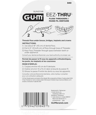 Buy GUM Eez-Thru Floss Threaders - 25 Pieces | International Shipping Available - Buy Online on GoSupps.com