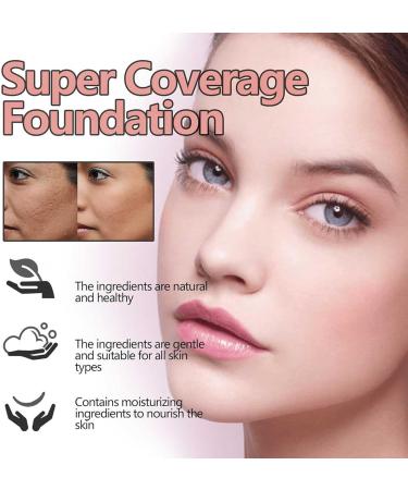 zzqclp Full Coverage Foundation with Buffing Brush Matte and Anti-Grease Concealer Foundation Moisturizing and Waterproof Foundation Lightweight and Long-Lasting - Buy Online on GoSupps.com
