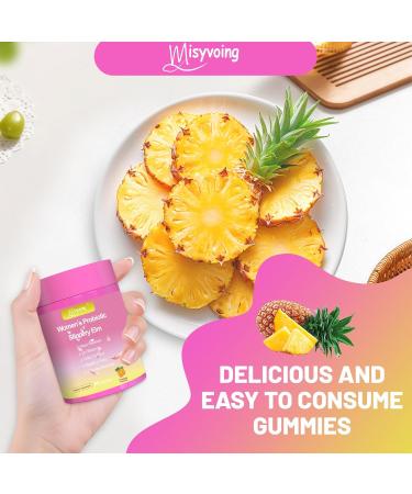 Misyvoing Her Juicy Feminine Probiotics Gummies for pH Balance - Slippery Elm Lactobacillus Blend - Gut & Immune Support - Pineapple Gummies 60 Count (Pineapple) - Buy Online on GoSupps.com