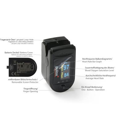 Buy Pulse Oximeter Pulox PO-200A - SpO2 Pulse & PI Monitor with Alarm & Accessory Set | Fast International Shipping - Buy Online on GoSupps.com