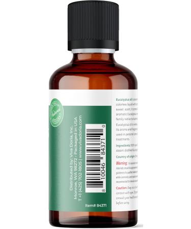 Viva Doria Pure Eucalyptus Globulus Essential Oil - Food Grade 4 Fl Oz (118 ml) | Premium Natural Aromatherapy Oil for Wellness - International Shipping Available - Buy Online on GoSupps.com