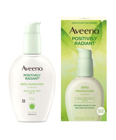 Aveeno Positively Radiant Daily Facial Moisturizer with Broad Spectrum SPF 15 Sunscreen -  4 fl. oz - Buy Online on GoSupps.com