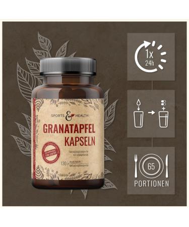 Pomegranate Capsules - 130 Vegan Capsules | 1200 mg Daily Dose | Laboratory-Tested Quality - Buy Online on GoSupps.com