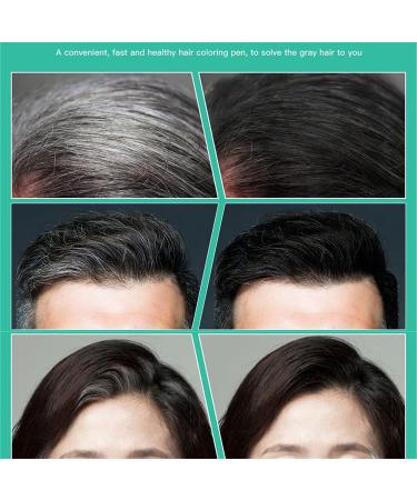 Disposable Coloring Agent To Cover Gray Hair No-Wash Complementary Color Pen Semi-permanent Root Hair Coloring Disposable Hair Dye Stick Hair Root Touch Up Hair Dye Pen for Home 20ml (Dark Brown) - Buy Online on GoSupps.com