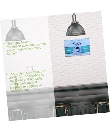 EXCEART Sheet Coffee tin Painting Vintage Posters Cocktail Poster Coffee bar Decorations Coffee Wall Poster Tin Sign Wall Metal Coffee Posters Hanging Painting Metal Sign Cafe Wall Decor - Buy Online on GoSupps.com