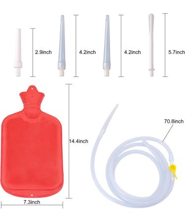TopQuaFocus Enema Kit for Men & Women - 2L Colon Detox Douche & Enema Bulb with Coffee Enemas for Effective Cleansing - Buy Online on GoSupps.com