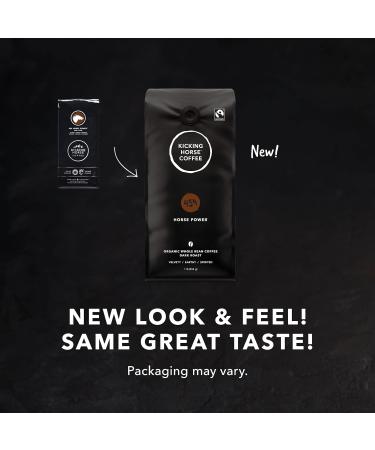 Kicking Horse Coffee Cliff Hanger Espresso Medium Roast Whole Bean 1 lb (Pack Of 6) - Certified Organic Fairtrade Kosher & Coffee 454 Horse Power Dark Roast Whole Bean 1 lb (Pack Of 6) - Buy Online on GoSupps.com