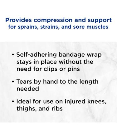 Johnson & Johnson Coach Self-Adhering Elastic Sports Compression Wrap Bandage - Pack of 3, 2x2.2 yd, for Sprain, Strain & Joint Support - Buy Online on GoSupps.com