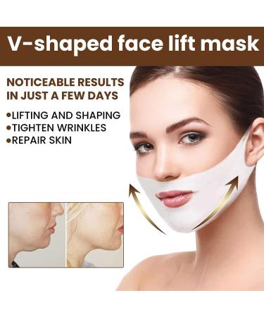 5 Pcs V Line Face Masks with Aloe Vera - Anti-Aging Hydrogel Collagen Mask for Neck Tightening and Double Chin Toning - Buy Online on GoSupps.com