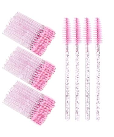 Lot de 300 baguettes mascara jetables pour cils et sourcils Rose