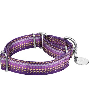 Dazzber Martingale Collar for Small Dogs | Anti-Escape No Pulling Adjustable 20.3-27.9 cm Dark Purple X-Small 5/8 inch Wide - International Shipping Available - Buy Online on GoSupps.com