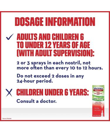 Mucinex Sinus-Max Nasal Spray 12 Hour Severe Congestion Relief 0.75 Fl Oz - Pack of 4 | Fast-Acting & Fragrance Free - Buy Online on GoSupps.com