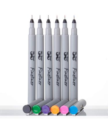 Mr. Pen- Double Line Pen, 6 Pack, Assorted Colors, Double Line Pens, Bible Journaling Pens, Double Line Outline Pen, 3-D Two Line Drawing Pens, Two