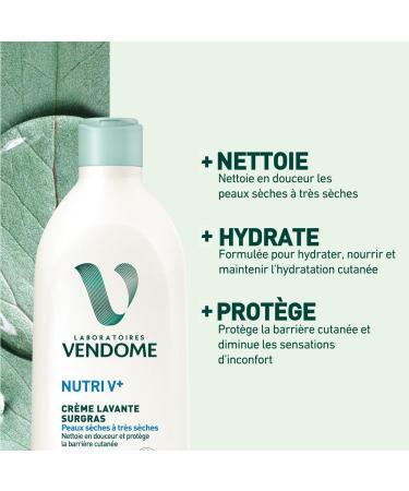  Laboratoires Vend me LABORATOIRES VEND ME - NUTRI V+ - Supergreasy Cleansing Cream - Gently Cleans & Protects The Skin Barrier - Nourishing & Protective Effect - Enriched With Aloe Vera - Dry To Very Dry Skin - 400ml - Buy Online on GoSupps.com