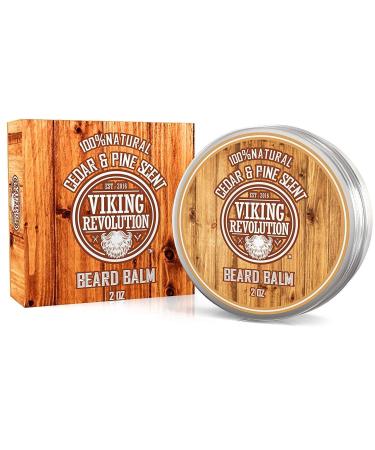 Viking Revolution Beard Balm Cedar & Pine Scent - Argan & Jojoba Oils - Styles, Strengthens, Softens - Leave-in Conditioner for Men - Buy Online on GoSupps.com