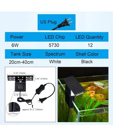 WEAVERBIRD Fish Tank Clip on Light Model-X3 Libra Aquarium Lights 6W 12 LEDs Planted Lamp for 6mm Thick Fish Tanks - Buy Online on GoSupps.com