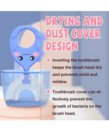 Kiuimi Kids U-Shaped Silicone Toothbrush for Gum Care - Non-Slip Handle, Anti-Choking Design - Purple, Ages 2-8 - Buy Online on GoSupps.com
