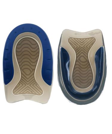 Kids Heel Cups for Heel Pain Sport Shock Absorbing Lightweight Gel Heel Inserts for Kid's with Sensitive Heels Plantar Fasciitis Heel Spurs or Ankle Pain (1 Pair Kid's Size 3-7/women 4-8)