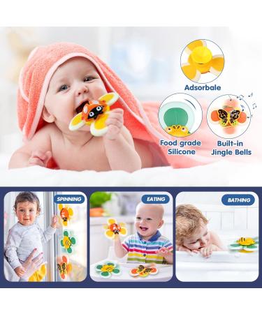 Joyreal Baby Bath Toys - Toddler Bath Toy for 18+ Months Baby Bath Tub Toy with 3 Suction Cup Spinner Toys & 2 Wind Up Bath Toys Gift for Boys Girls for 2 3 4 5 Year Old Standard Edition - Buy Online on GoSupps.com
