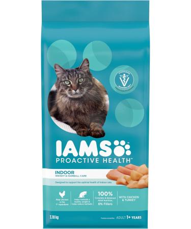 IAMS Proactive Health Minichunks Dog Food Dry Adult & Proactive Health Dry Cat Food Adult - Indoor Weight & Hairball Care - Chicken & Turkey 3.18kg Bag 3.18 kg (Pack of 1) Mini Chunks + Cat Food 3.18kg Bag - Buy Online on GoSupps.com