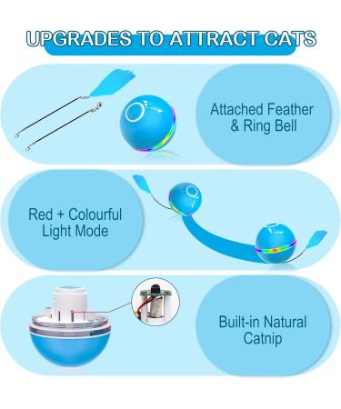 Extfans Katzenball mit LED - Interaktiver 360 Katzen Spielzeugball USB wiederaufladbar Blau - Zwei-Farben Elektrisch f r Katzen - Buy Online on GoSupps.com