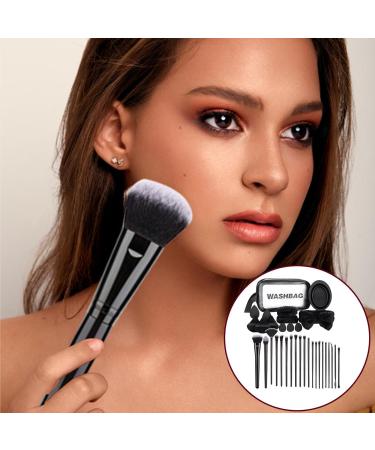 Face Makeup Tool Set Cosmetic Applicators Kit - Set With Organizer Bag With Hair Tie And Powder Puff Soft Brushes Multi-functional Set For Beginners - Buy Online on GoSupps.com