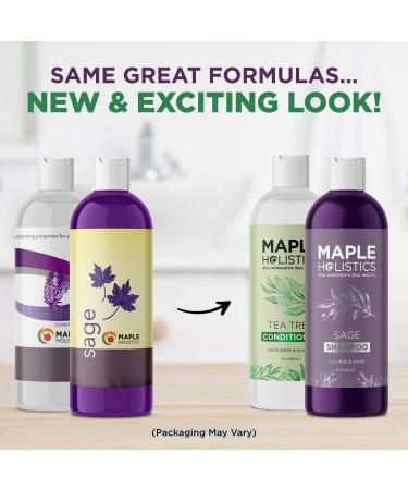 Sulfate Free Tea Tree Sage & Rosemary Shampoo & Conditioner Set for Dry Flaky Scalp - Color Safe Deep Cleansing Care for Damaged Dry Hair - 8 Fl Oz (Pack of 2) - Buy Online on GoSupps.com