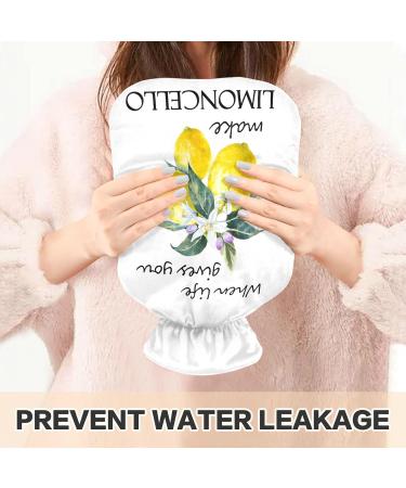 NAANLE LMONCELLO 2L Transparent Hot Water Bottle with Cover - Ideal for Pain Relief Heat Therapy & Bed Warmth - Perfect for Hands & Feet - Buy Online on GoSupps.com