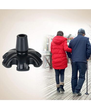 34 Inch Heavy Duty Quad Cane Tips with 6 Support Feet - Replacement Rubber Foot for Self Standing Canes and Crutches - Buy Online on GoSupps.com
