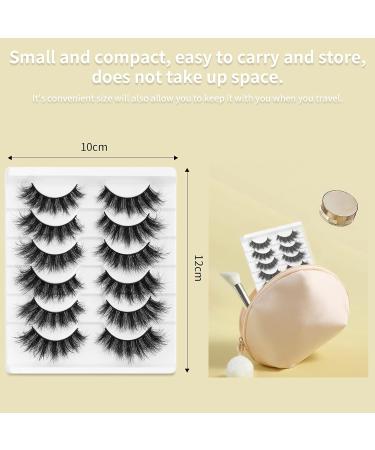 KOUSEI False Eyelashes 6 Pairs Fluffy Volume Dramatic Natural Cross Fake Lashes Soft Handmade Wispy Eye Makeup (0.05mm Thickness) - Buy Online on GoSupps.com