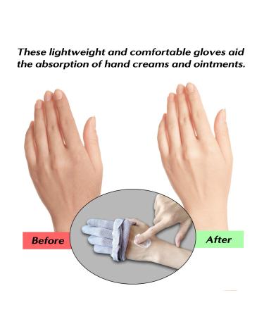 Moisturizing Beauty Gloves for Women - 3 Pairs S/M Grey Purple - Overnight Sleep Gloves for Dry Hands, Eczema, SPA Treatment - Buy Online on GoSupps.com