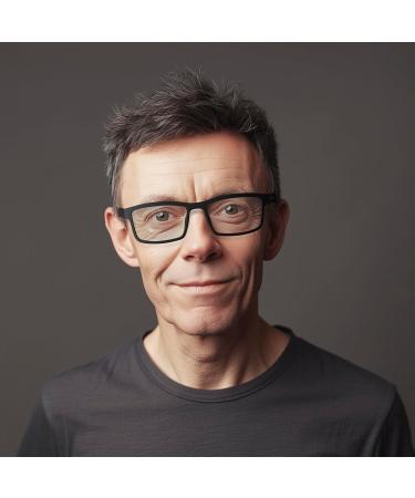 Buy Stylish London Mole Glasses | Unisex Rectangular Reading Glasses with Feder Hinges | Eco-Friendly Recycled Matt Black 1.5x - Buy Online on GoSupps.com