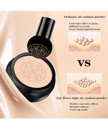 Chaffu CC Moisture Cushion Cream CC Mushroom Head Air Cushion DC Liquid Foundation CC Cream Foundation Moisturizing Covering Foundation Moisturizing Sebum Regulating Moisturizer(Natural 2 pcs) - Buy Online on GoSupps.com