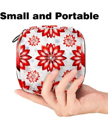 Muoooum Merry Christmas Pattern Women's Period Pocket Holder | Teens & Women | Menstrual Cup & Quiet Pad Storage | Color 7 | 4.7x6.6 in - Buy Online on GoSupps.com