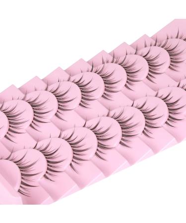 Wiwoseo 3D False Eyelashes - Japanese Spiky & Wispy Lashes, 16MM, 10 Pairs - Buy Online on GoSupps.com